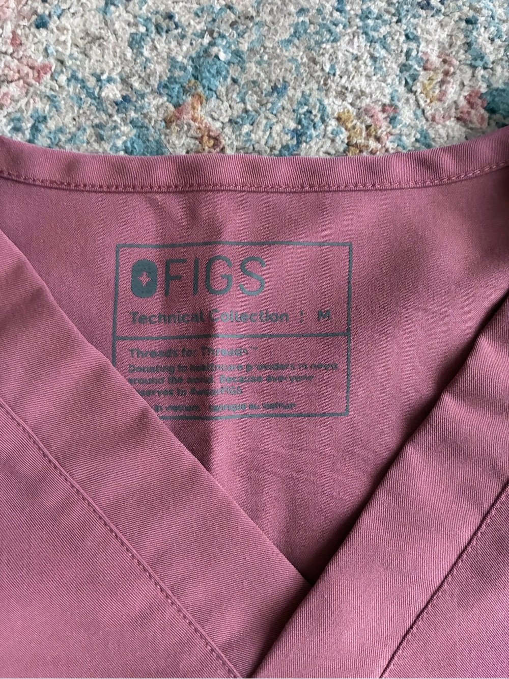 Figs Mauve Set! Medium Catarina Top and M TALL Livingston Straight Leg Pants - Picture 6 of 6